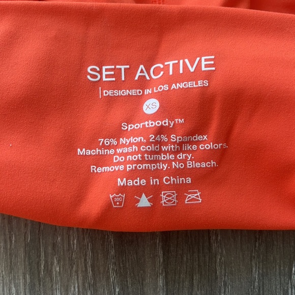 set active neon orange biker shorts sport body - Picture 3 of 3